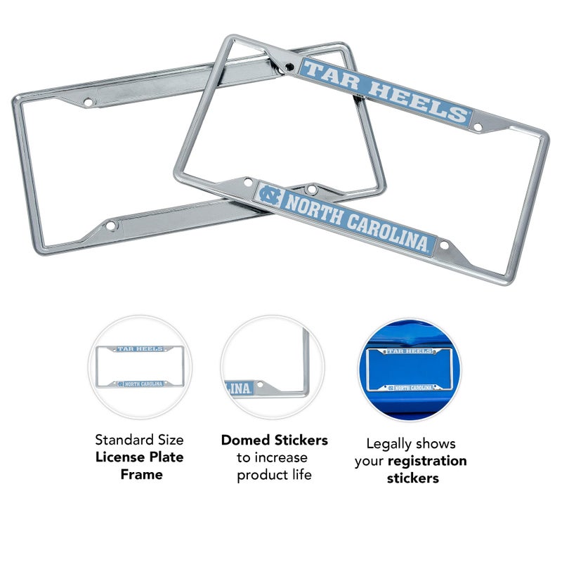 Desert Cactus University of North Carolina Chapel Hill Car Accessories Metal License Plate Frame and Tag Holder for Front or Rear of Car (Mascot) - Image 4